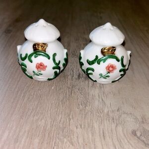 One of a kind Hand painted Germany Dresden Porcelain Salt/Pepper Shakers